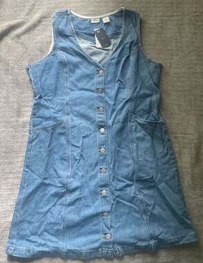 Levi's Vianna Slim Fit Button-Down Denim Vest Dress XXL